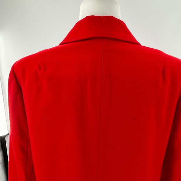 Pendleton Vintage Red Orange Wool Cropped Button Classic Jacket Blazer Plus 14 - Picture 8 of 12